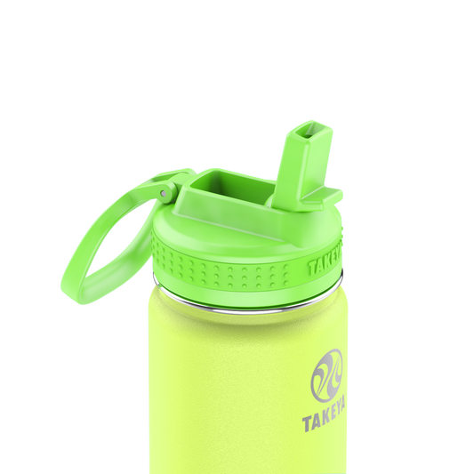 actives-kids-glow-in-the-dark-water-bottle-with-straw-lid-i4 51075-Actives-Kids-Straw-18-GID-LightningGreen-closeup.png