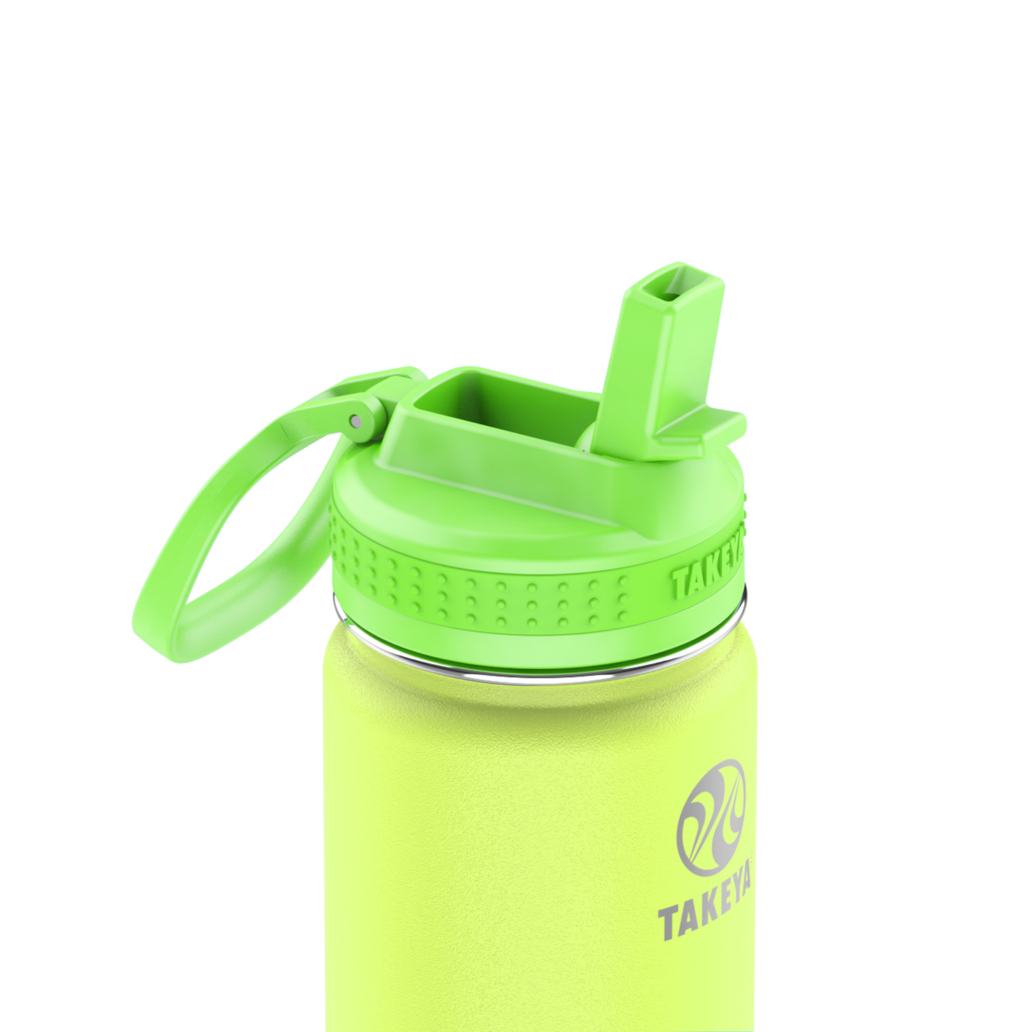 actives-kids-glow-in-the-dark-water-bottle-with-straw-lid-i4 51075-Actives-Kids-Straw-18-GID-LightningGreen-closeup.png