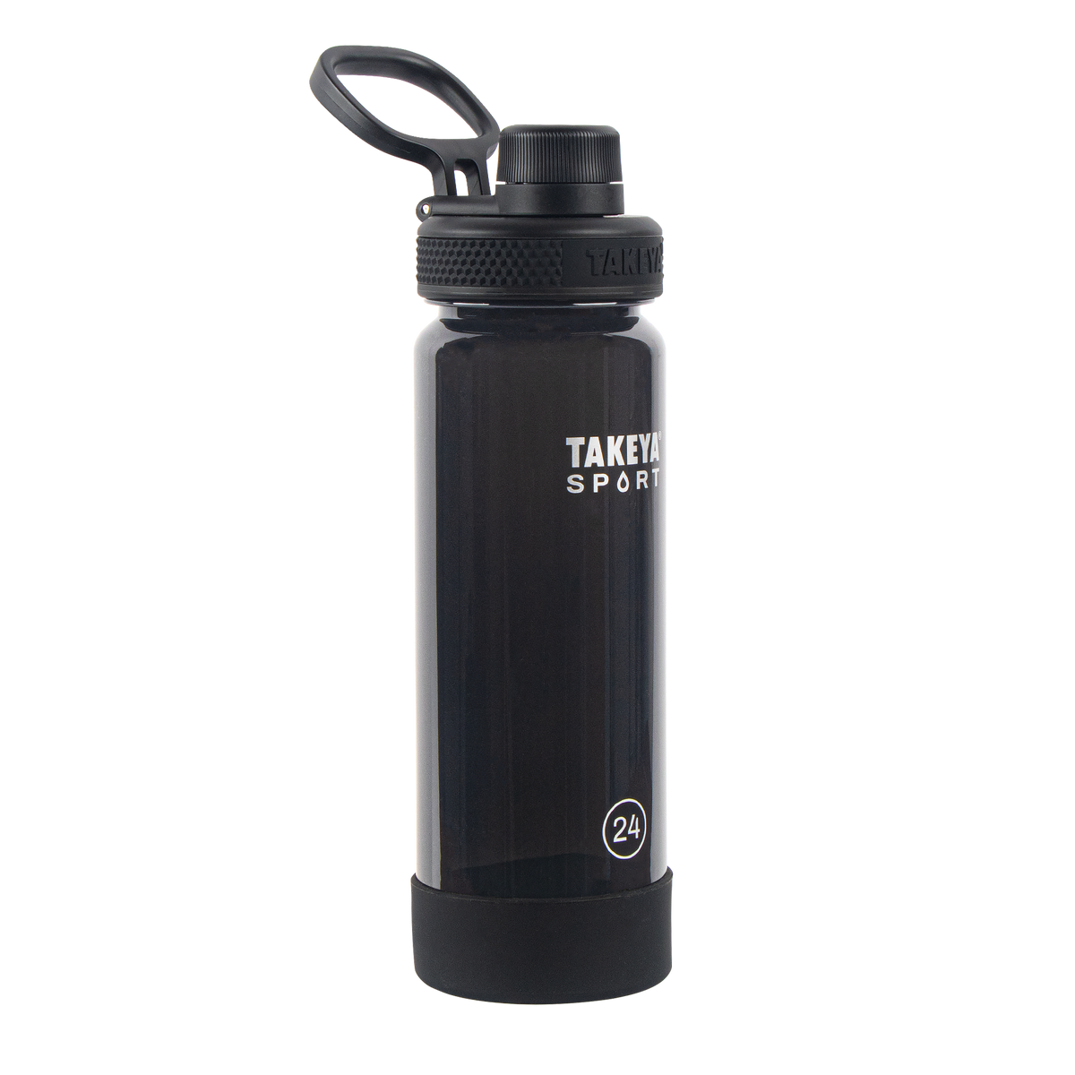 tritan-sport-water-bottle-with-spout-lid-s8 51664-TKS-Tritan-Spout-24-GrandSlamBlack-frontangle.png