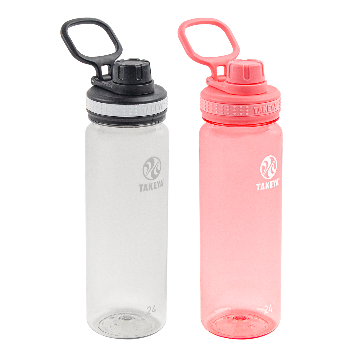 tritan-water-bottle-bundle-with-spout-lid-2-pack-s6 51689-Tritan-Spout-24-2pk-Clear-FlutterPink-angle_2e2a67e8-7240-4517-90e1-85605eacf4b2.png