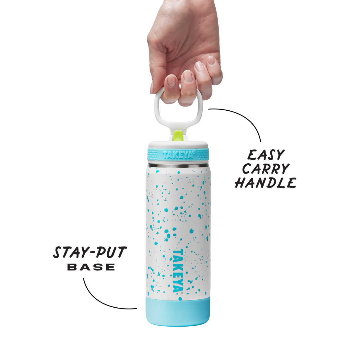 glow-in-the-dark-sport-kids-water-bottle-confetti-with-straw-lid-z1 TKS_SP25_CoreKidsGIDConfetti_StwBtl_CloudGlow_18oz_51368_v3_sRGB-Callout.png